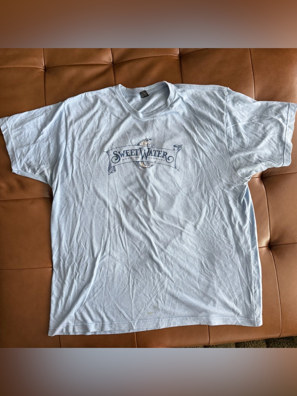 Sweet water Tultex Light Blue Men’s Graphic Tee with 'Sweetwater' Logo